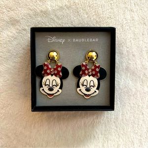 NWT DISNEY X BAUBLEBAR MINNIE MOUSE EARRINGS